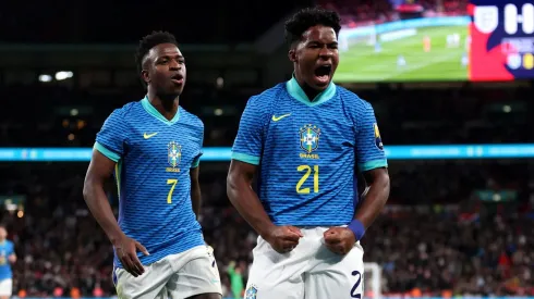 Endrick of Brazil . (Photo by Catherine Ivill/Getty Images)