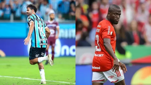 Diego Costa e Enner Valencia são comparados. Foto Esq.: Lucas Uebel/Grêmio FBPA e Foto Dir.: Pedro H. Tesch/Getty Images
