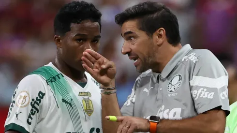 Endrick e Abel Ferreira se manifestaram após semifinal (Foto: Cesar Greco/Palmeiras/Divulgação)