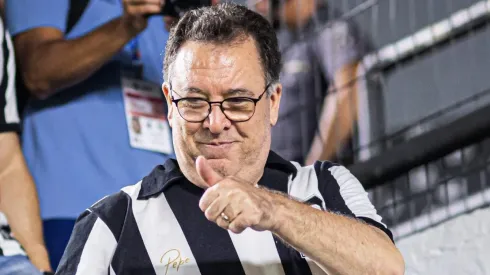 Presidente do Santos, Marcelo Teixeira, comenta sobre situação de Joaquim no clube. Foto: Abner Dourado/AGIF