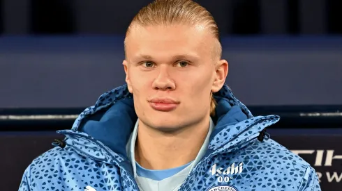 Haaland faz jogo apagado e Guardiola sai em sua defesa. (Photo by Michael Regan/Getty Images)