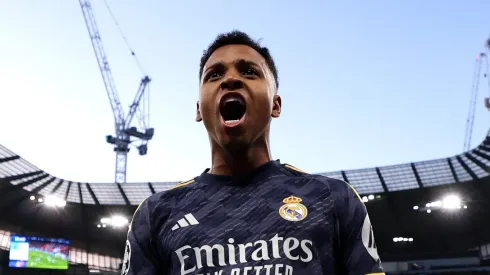 Rodrygo faz gol no Real Madrid. Foto: Naomi Baker/Getty Images