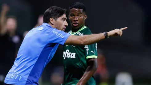Abel Ferreira, head coach of Palmeiras e Endrick  (Photo by Alexandre Schneider/Getty Images)