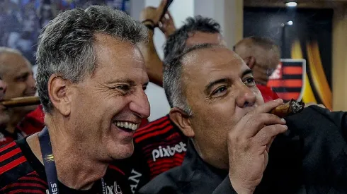 Roldolfo Landim e Marcos Braz comemorando. Foto: Flickr Oficial CR Flamengo/Marcelo Cortes