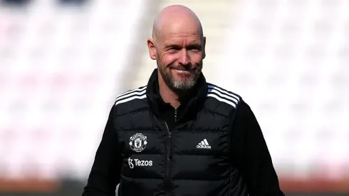 Erik ten Hag, Manager of Manchester United, (Photo by Charlie Crowhurst/Getty Images)