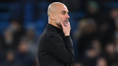 Manchester City head coach Pep Guardiola . (Photo by Stu Forster/Getty Images)
