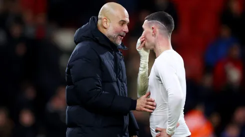 Pep Guardiola, Manager of Manchester City, . (Photo by Clive Rose/Getty Images)
