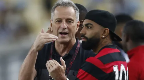 Landim, presidente do Flamengo e Gabigol. (Photo by Wagner Meier/Getty Images)