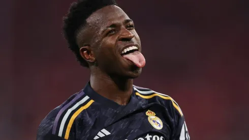 Vini Júnior 'bomba' na Champions League e supera Mbappé; VejaVini Júnior 'bomba' na Champions League e supera Mbappé; Veja. (Photo by Alex Pantling/Getty Images)