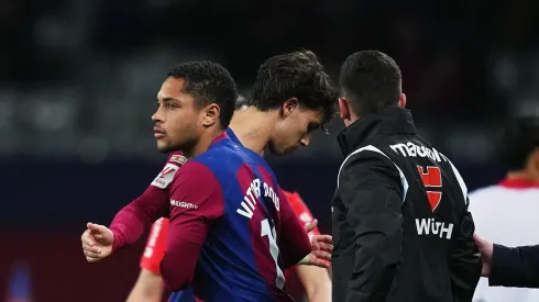 Vitor Roque é reserva do Barcelona. Foto: Alex Caparros/Getty Images