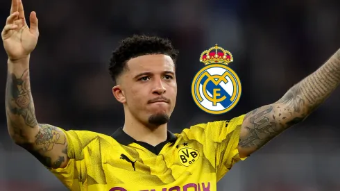 Bellingham pede que o Real Madrid contrate Jadon Sancho, e Florentino Pérez toma decisão. Foto: Lars Baron/Getty Imagens