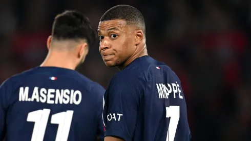 Kylian Mbappe of Paris Saint-Germain . (Photo by Matthias Hangst/Getty Images)