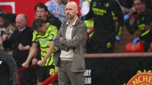 Erik ten Hag, Manager of Manchester United, . (Photo by Stu Forster/Getty Images)
