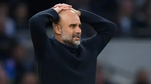 Pep Guardiola, Manager of Manchester City, . (Photo by Justin Setterfield/Getty Images)