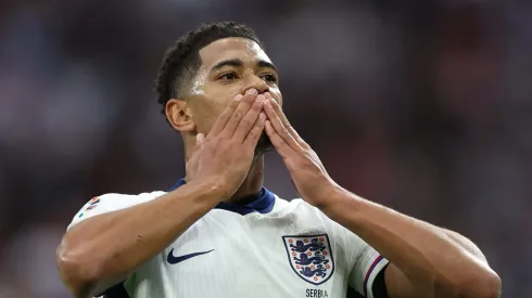 Bellingham faz gol na Euro 2024. Foto: Kevin C. Cox/Getty Images