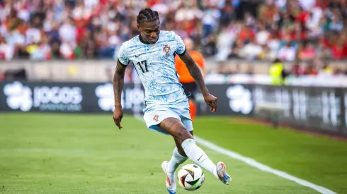 Rafael Leão durante partida amistosa entre Portugal e Croácia. (Sipa US / Alamy Stock Photo)