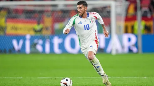 Pellegrini em ação pela Itália na partida contra a Espanha pela Eurocopa. (SPP Sport Press Photo. / Alamy Stock Photo)