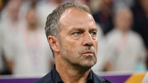 Hansi Flick, técnico do Barcelona<br />
(Photo by Stuart Franklin/Getty Images)