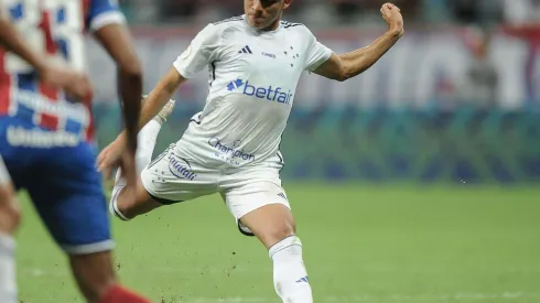 Bruno Rodrigues durante a derrota do Cruzeiro para o Bahia no Campeonato Brasileiro. (Sipa US / Alamy Stock Photo)