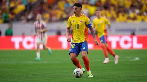James Rodriguez em campo na partida entre Colômbia e Paraguai pela Copa América. (Associated Press / Alamy Stock Photo)