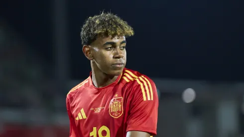 Lamine Yamal é destaque da Espanha e do Barcelona. (Photo by Rafa Babot/Getty Images)