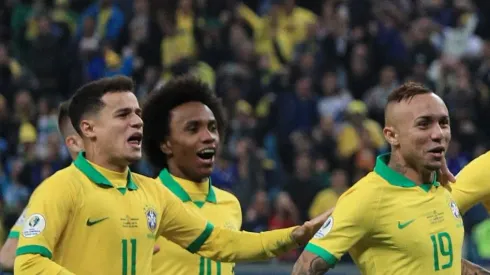 Philippe Coutinho, Willian e Everton Cebolinha juntos. Foto: Buda Mendes/Getty Images