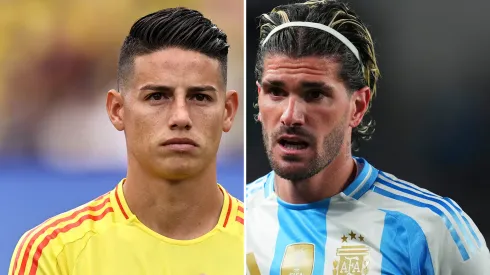 Copa América: De Paul pode formar dupla com James Rodríguez em grande clube. Foto: Omar Vega e Mitchell Leff/Getty Imagens