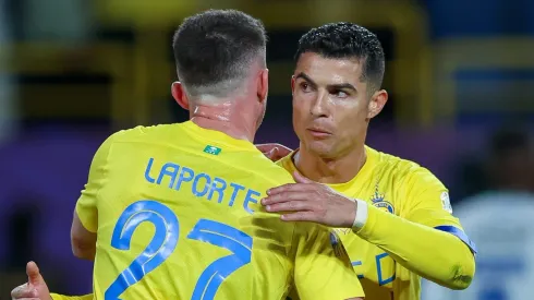 Cristiano Ronaldo e Laporte são companheiros no Al Nassr.
