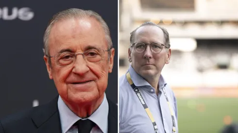 Real Madrid de Florentino pode fechar negócio de mais de R$ 150 milhões com John Textor. Foto: Angel Martinez (Getty Imagens) & Jorge Rodriguez/AGIF
