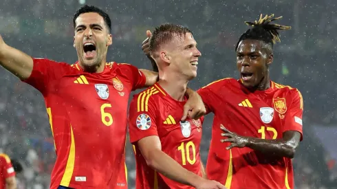 Dani Olmo, Mikel Merino eNico Williams (Photo by Alex Grimm/Getty Images)