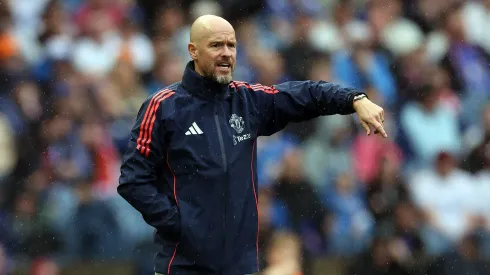 Ten Hag durante amistoso entre Rangers e Manchester United. (Photo by Ian MacNicol/Getty Images)