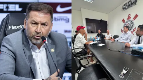 Augusto Melo faz reunião no Joaquim Grava. Foto: Rodrigo Coca/Ag. Corinthians