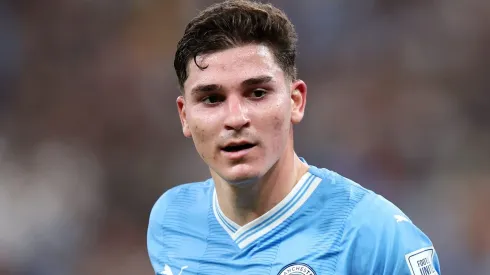Julián Álvarez, do Manchester City, tem martelo batido agora no Real Madrid (Photo by Francois Nel/Getty Images)