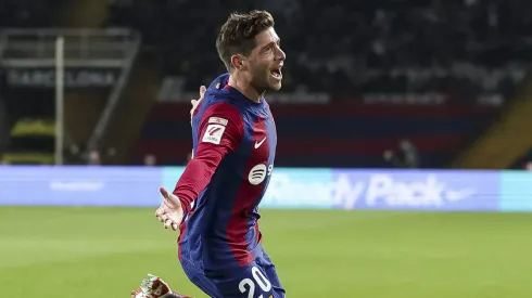 Sergi Roberto em comemoração de gol no Barcelona. Foto: Imago Images