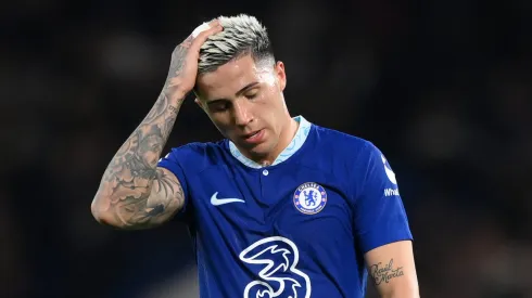 Enzo Fernández, meio-campista do Chelsea. (Photo by Justin Setterfield/Getty Images)