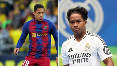 Real Madrid usa mau exemplo de Vitor Roque no Barcelona para não errar com Endrick. Foto: Angel Martinez & Fran Santiago/Getty Imagens