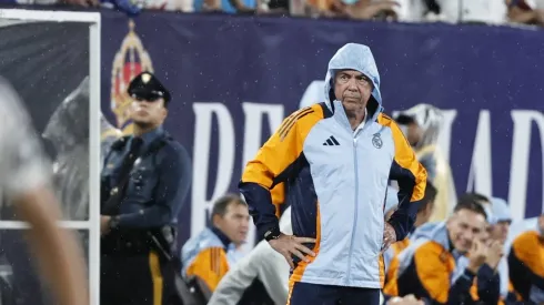 Ancelotti durante o primeiro El Clásico da temporada