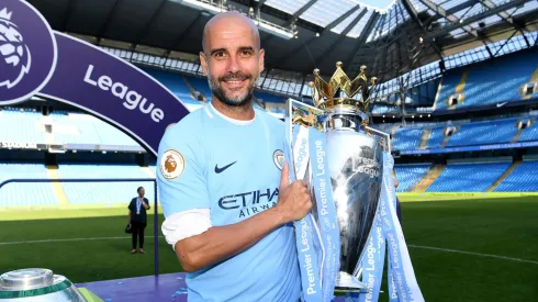 Pep Guardiola, treinador do Manchester City. (Photo by Michael Regan/Getty Images)