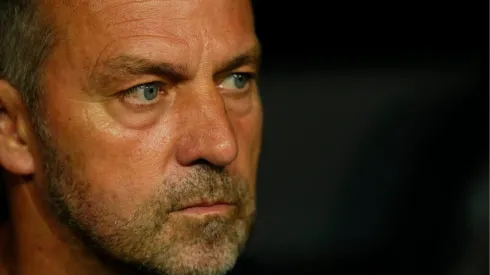 Hansi Flick em partida pelo Barcelona