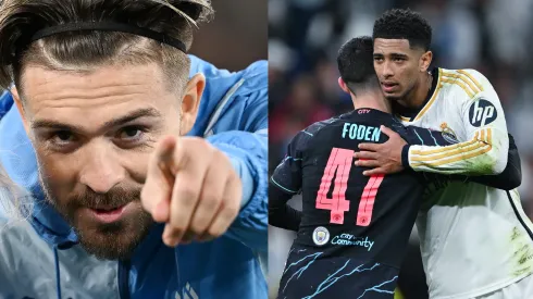 Grealish (Photo by Michael Regan/Getty Images) e Jude Bellingham e Foden (Photo by David Ramos/Getty Images)