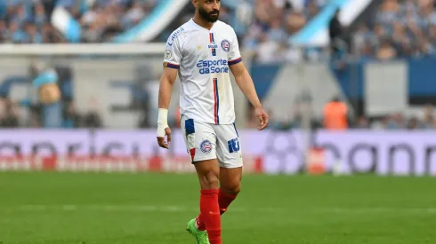 Thaciano em campo no duelo entre Grêmio e Bahia pelo Brasileirão, no dia 17 de agosto de 2024. (Sipa US / Alamy Stock Photo)