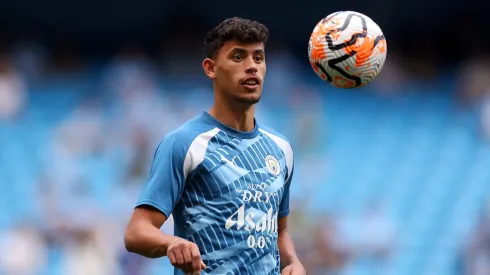 Matheus Nunes, meio-campista do Manchester City. (Photo by Lewis Storey/Getty Images)