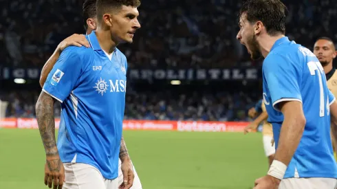 Kvaratskhelia e Di Lorenzo do Napoli, destaques para a temporada (Foto: Francesco Pecoraro/Getty Images)
