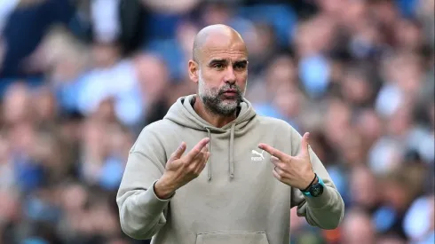 Guardiola em jogo do Manchester City. Foto: Michael Regan/Getty Images