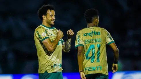 Felipe Anderson e Estêvão juntos pelo Palmeiras