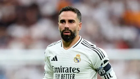 Dani Carvajal concede entrevista no Real Madrid. Foto: Angel Martinez/Getty Images