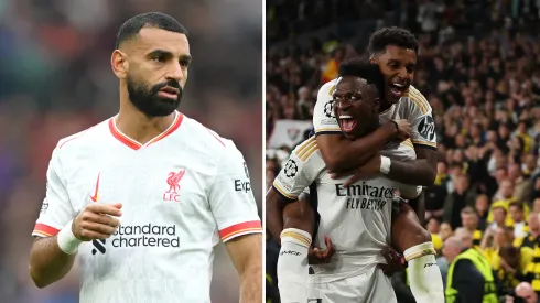 Liverpool teme saída de Salah e decide abrir os cofres para contratar astro do Real Madrid. Fotos: Michel Regan e Lars Baron/Getty Imagens