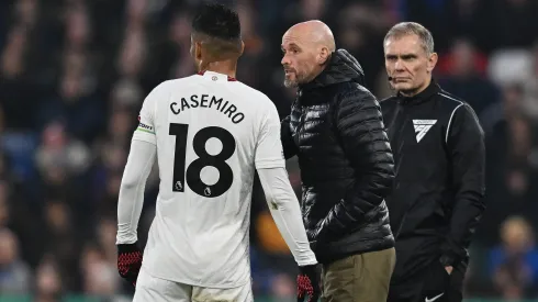 Casemiro e ten Hag no Manchester United.
