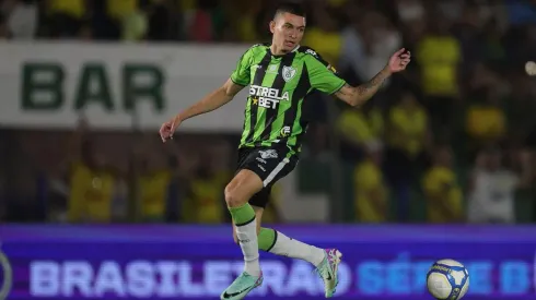 Nicolas em campo durante a partida entre Mirassol e América-MG pela Série B, no dia 03 de setembro de 2024. (Associated Press / Alamy Stock Photo)