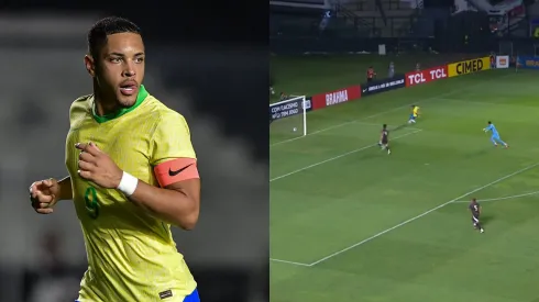 Vitor Roque perde gol inacreditável. Foto: Staff Images / CBF